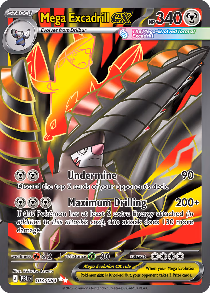 Mega Excadrill ex 103/84 Pokemon card