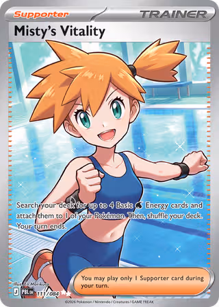 Misty's Vitality 111/84 Pokemon card