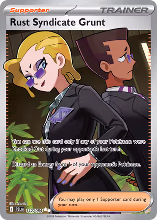 Rust Syndicate Grunt 112/84 Pokemon card