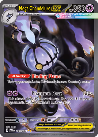 Mega Chandelure ex 115/84 Pokemon card