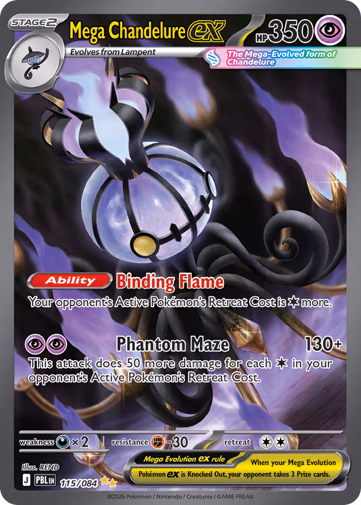 Mega Chandelure ex 115/84 Pokemon card