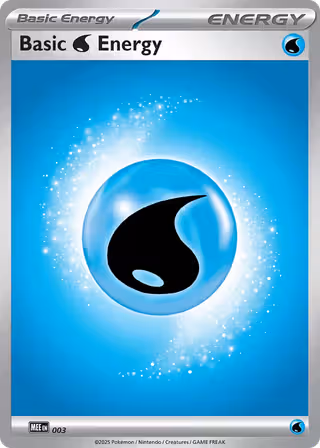 Water Energy 3/8 Pokemon card