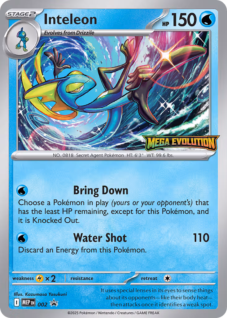 Inteleon 002 Pokemon card