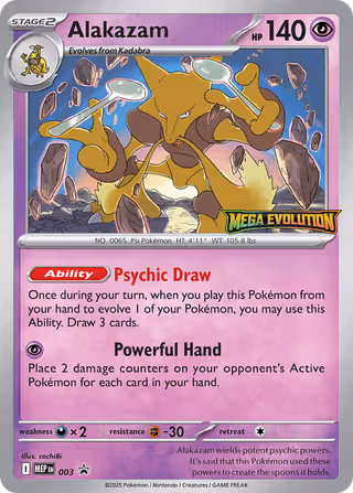 Alakazam 003 Pokemon card