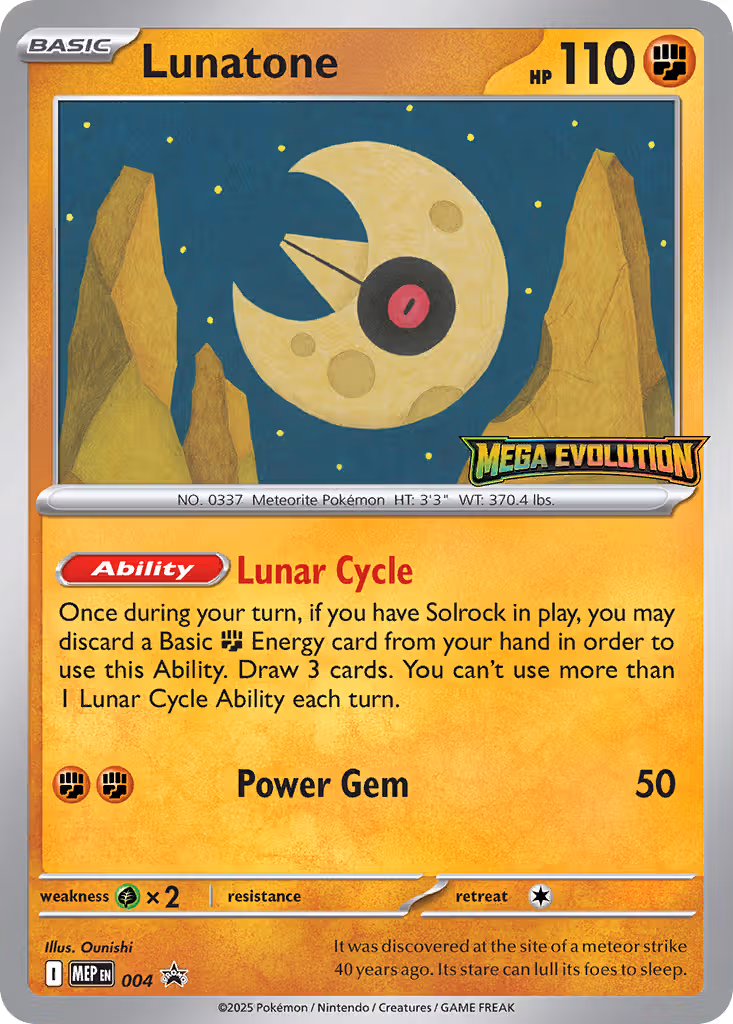 Lunatone 004 Pokemon card