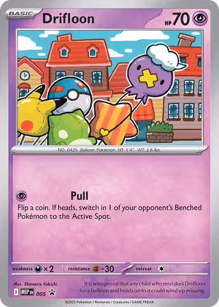 Drifloon 005 Pokemon card