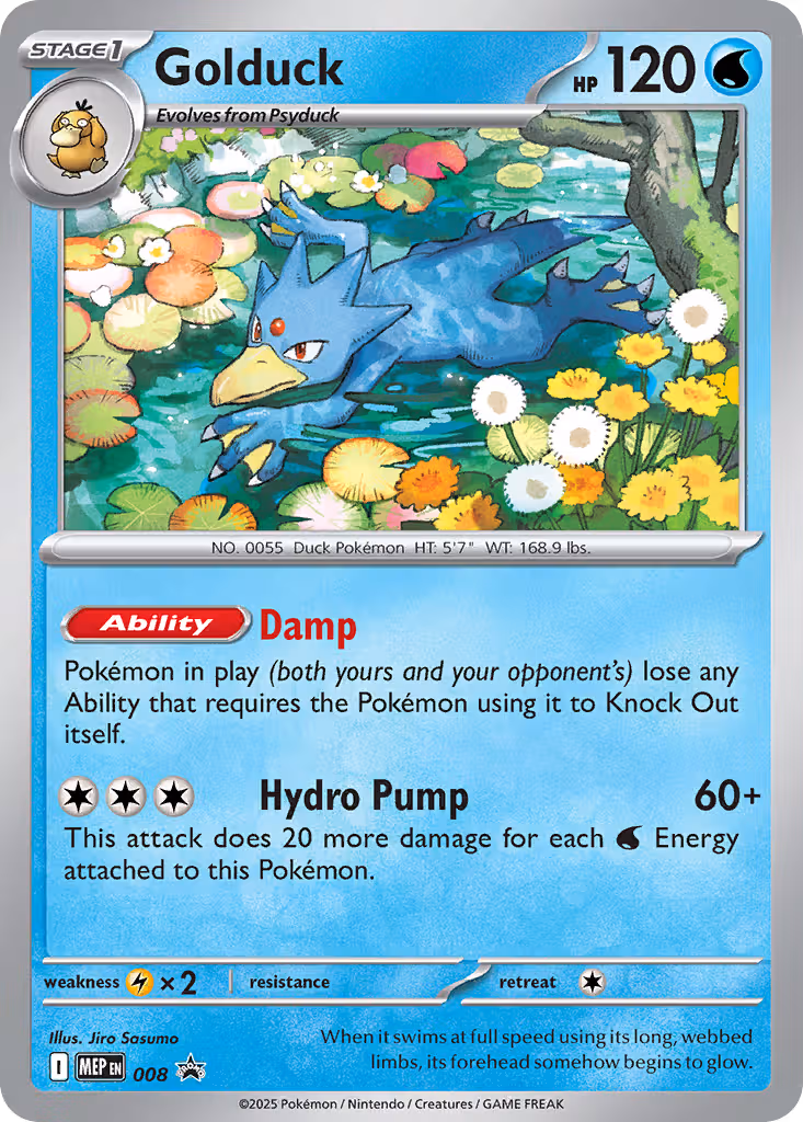 Golduck 008 Pokemon card