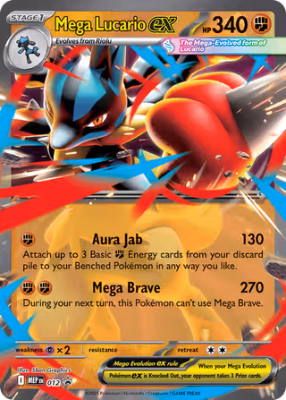 Mega Lucario ex 012 Pokemon card