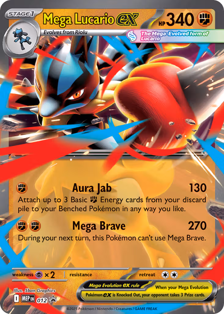 Mega Lucario ex 012 Pokemon card