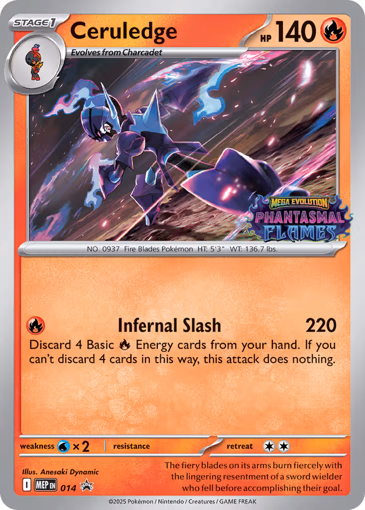 Ceruledge 014 Pokemon card