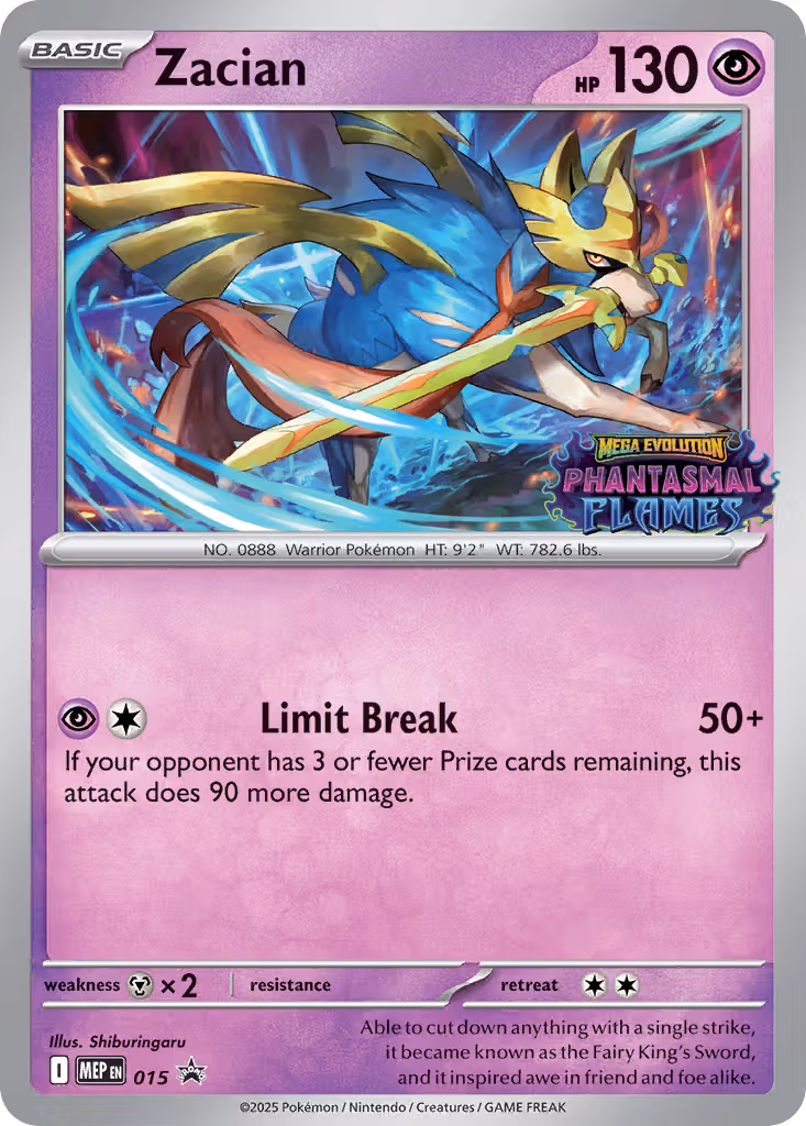 Zacian 015 Pokemon card