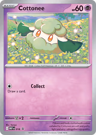Cottonee 018 Pokemon card