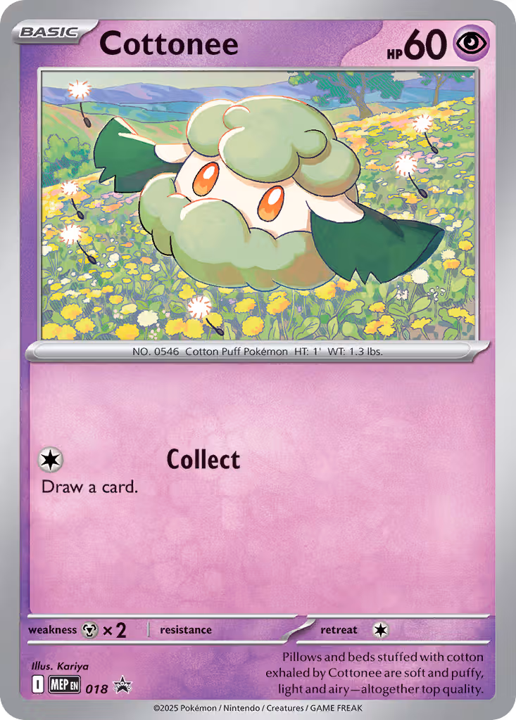 Cottonee 018 Pokemon card