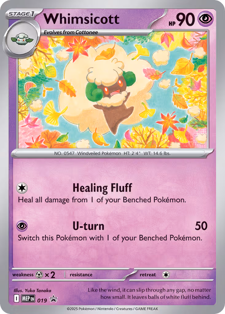 Whimsicott 019 Pokemon card