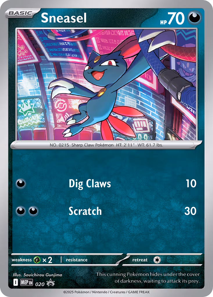 Sneasel 020 Pokemon card