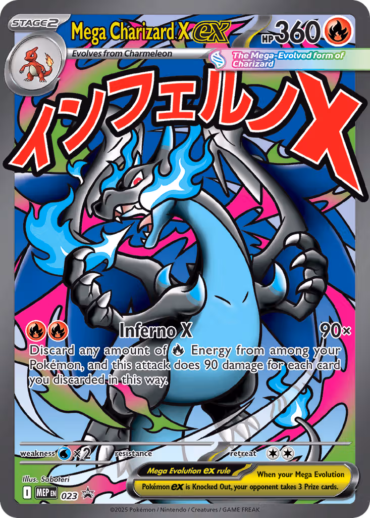 Mega Charizard X ex 023 Pokemon card