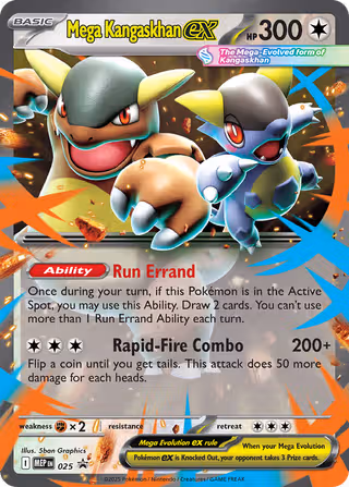 Mega Kangaskhan ex 025 Pokemon card