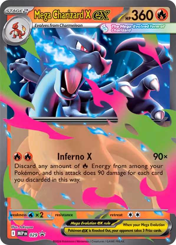 Mega Charizard X ex 029 Pokemon card