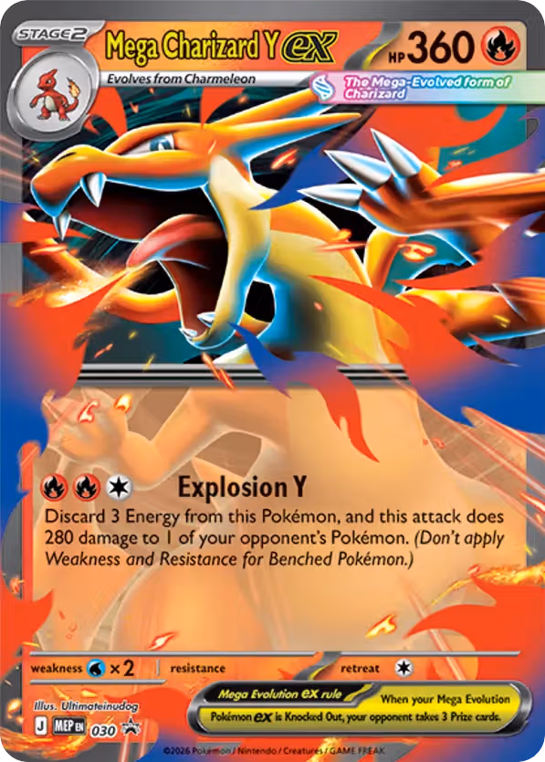 Mega Charizard Y ex 030 Pokemon card