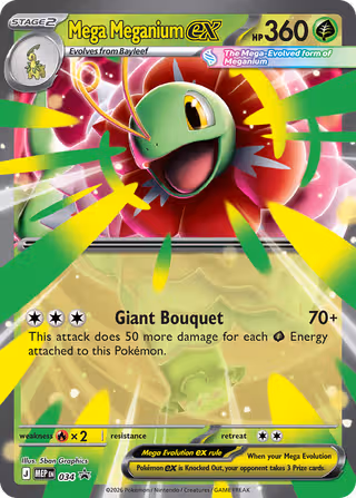 Mega Meganium ex 034 Pokemon card