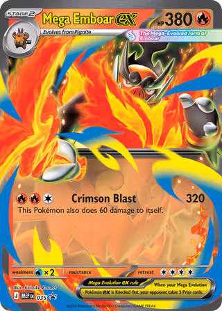 Mega Emboar ex 035 Pokemon card