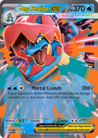Mega Feraligatr ex 036 Pokemon card