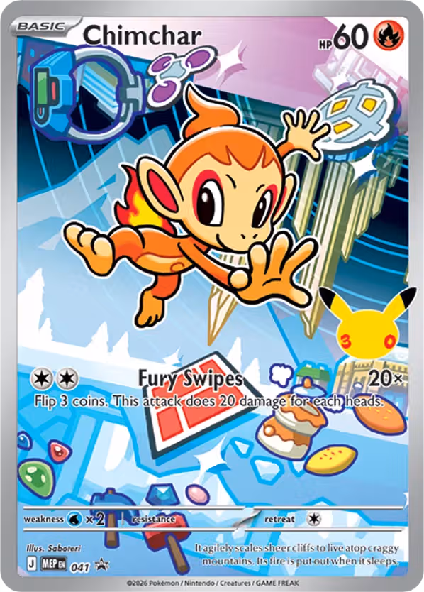 Chimchar 041 Pokemon card