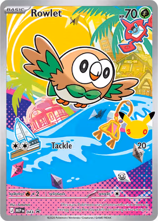 Rowlet 043 Pokemon card