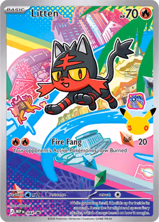 Litten 044 Pokemon card