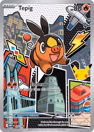 Tepig 050 Pokemon card