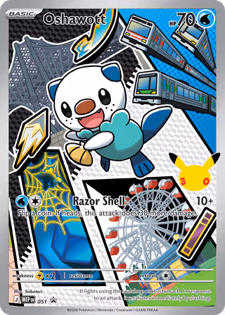 Oshawott 051 Pokemon card