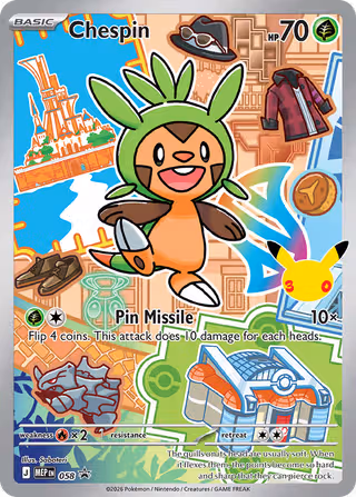 Chespin 058 Pokemon card