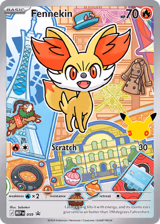 Fennekin 059 Pokemon card