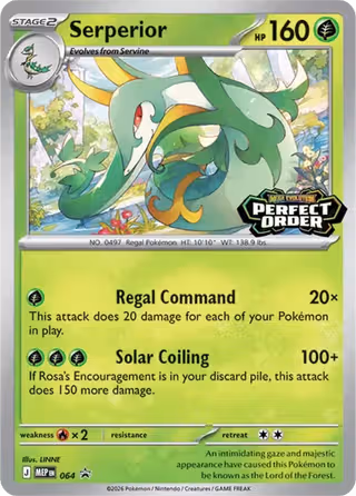 Serperior 064 Pokemon card