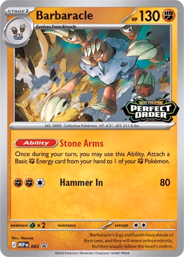 Barbaracle 065 Pokemon card