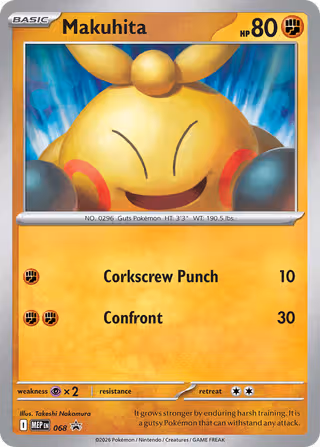 Makuhita 068 Pokemon card