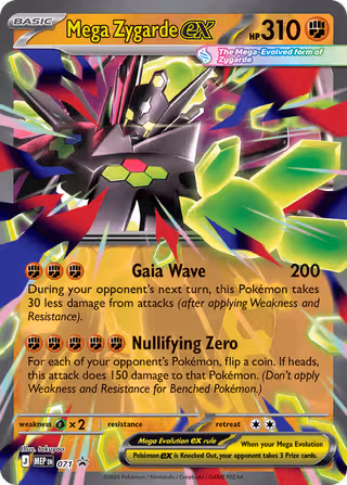 Mega Zygarde ex 071 Pokemon card