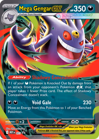 Mega Gengar ex 073 Pokemon card