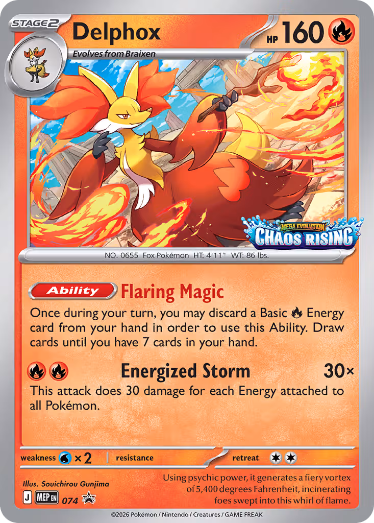 Delphox 074 Pokemon card
