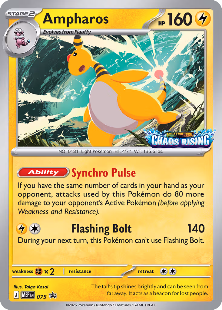 Ampharos 075 Pokemon card
