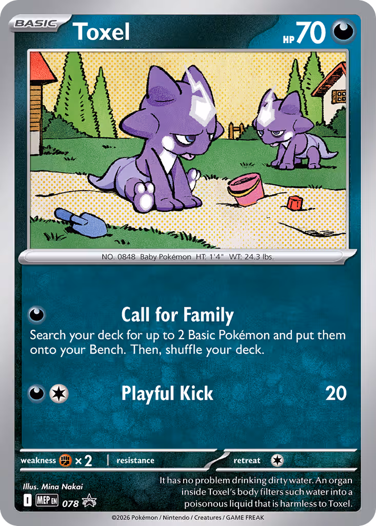 Toxel 078 Pokemon card