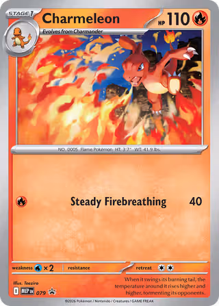 Charmeleon 079 Pokemon card