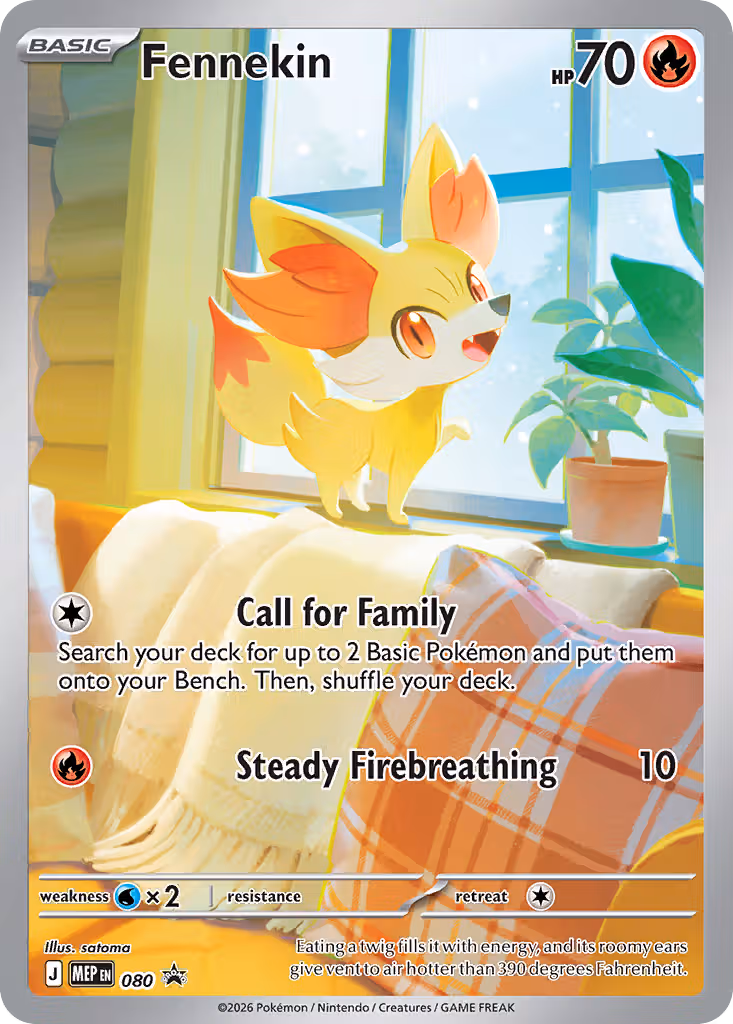 Fennekin 080 Pokemon card