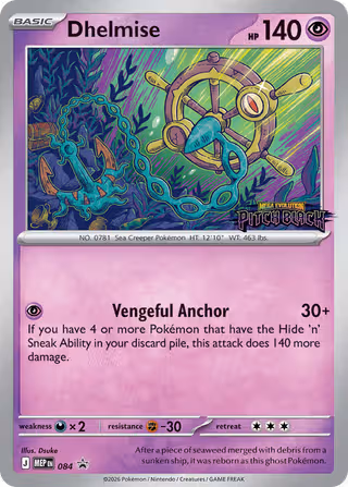 Dhelmise 084 Pokemon card