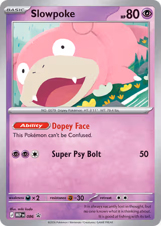 Slowpoke 086 Pokemon card