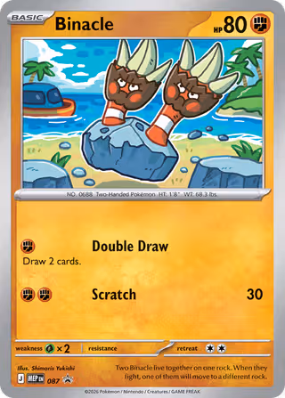 Binacle 087 Pokemon card