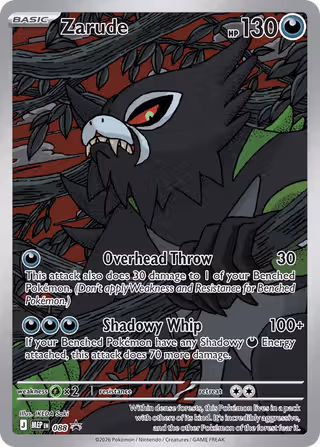 Zarude 088 Pokemon card