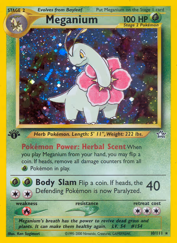 Meganium 10/111 Pokemon card