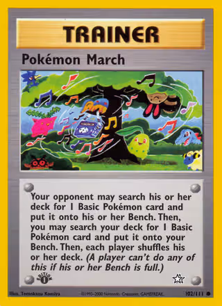 Pokémon March 102/111 Pokemon card