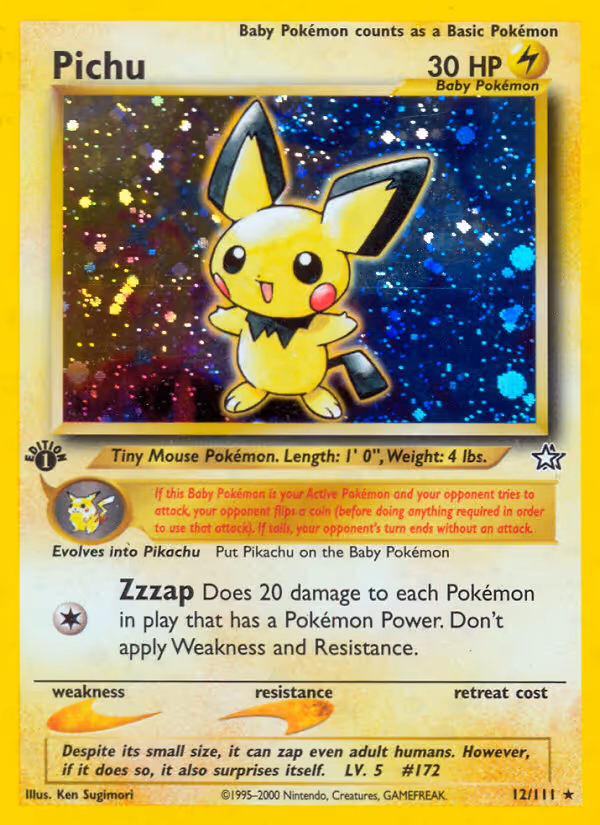 Pichu 12/111 Pokemon card